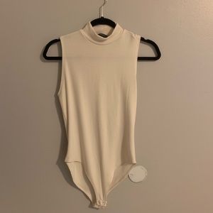 High neck cream body suit